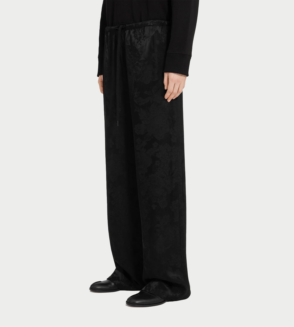 Jacquard Trousers Blk