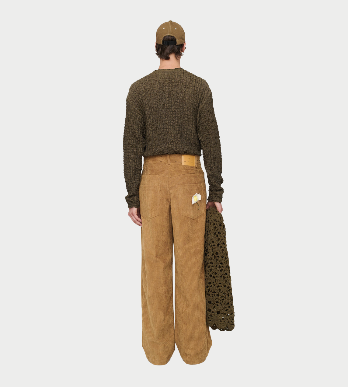 Flower Boyfriend Jeans Camel