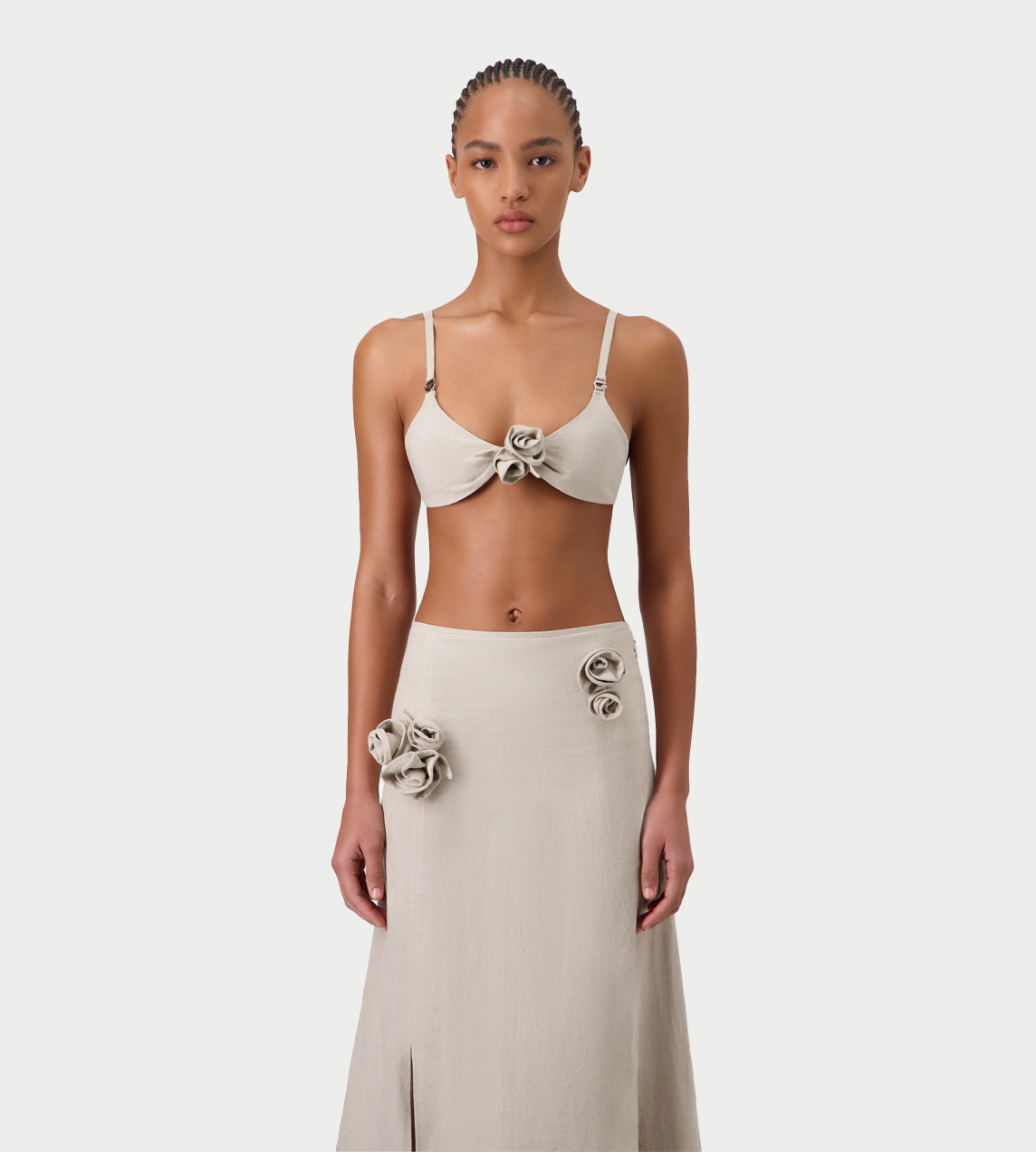 COPERNI - Flower Bikini Top Beige