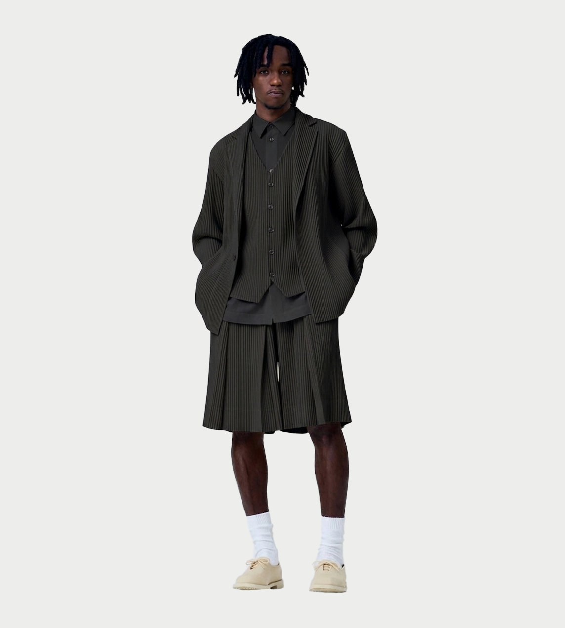 Tailored Pleats Shorts