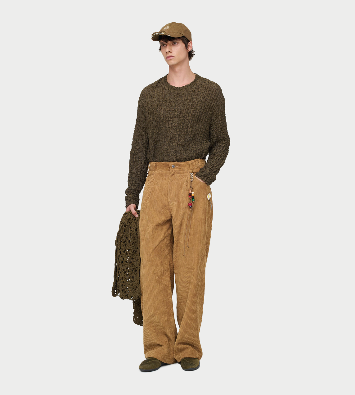 Flower Boyfriend Jeans Camel