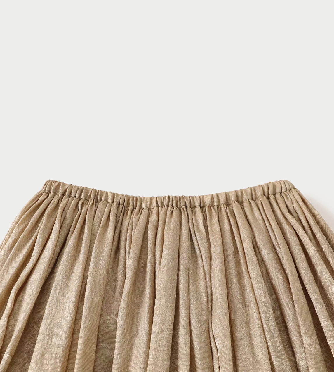 Jacquard Ruched Skirt Champagne