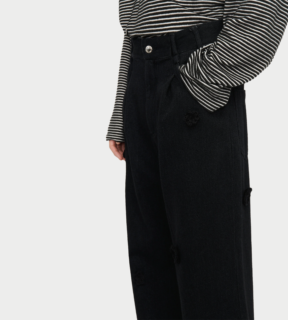 SONG FOR THE MUTE - "Daisy" Boyfriend Jeans Blk