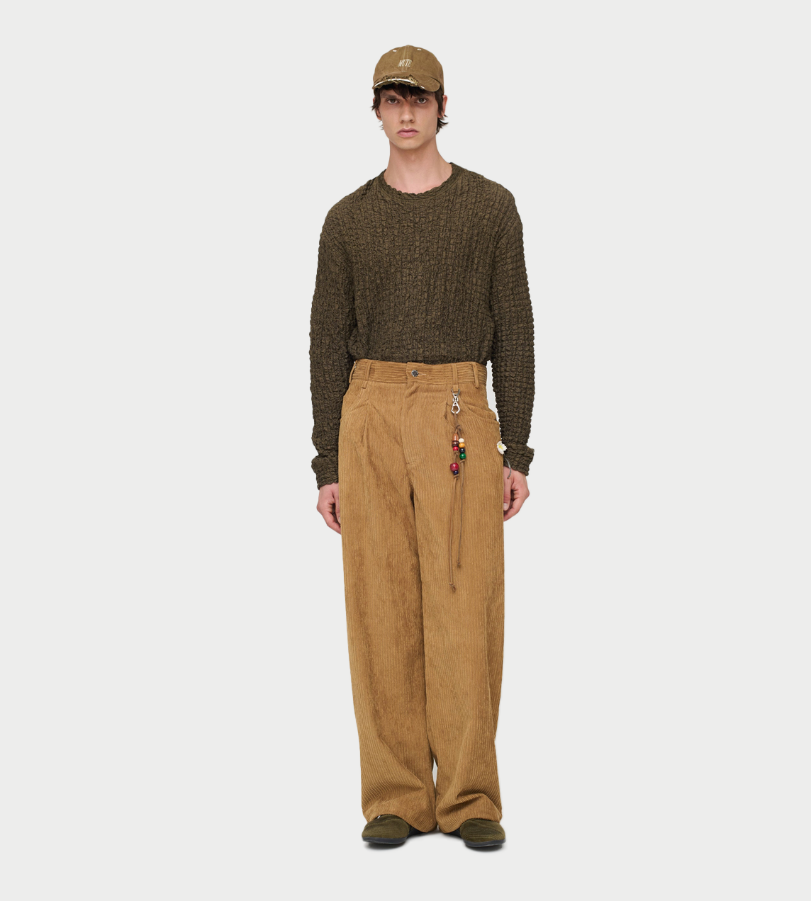 Flower Boyfriend Jeans Camel