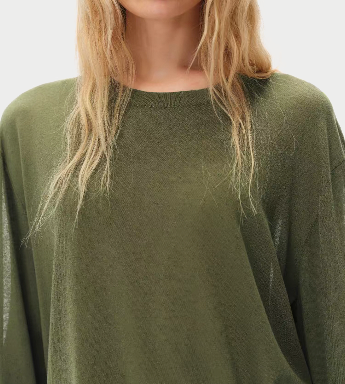 INTO THE EAST - Knitted Long Sleeves Top Green