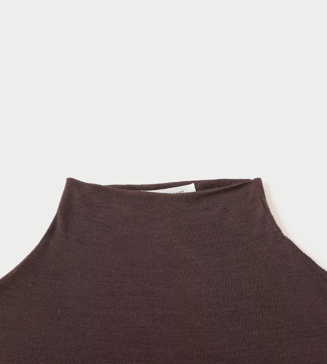 Turtleneck Knitted Top Brown