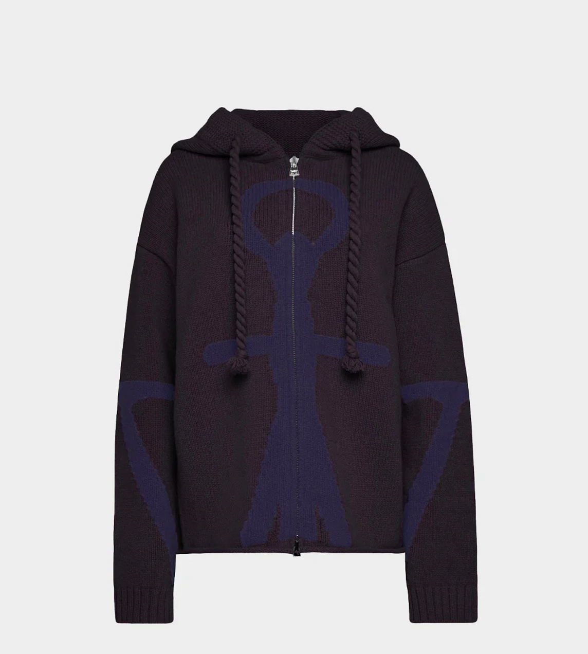JW Andersson - Zip-up Anchor Hoodie Blk