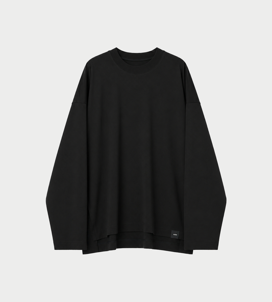 UJOH - Side Slit Long Sleeve T Blk