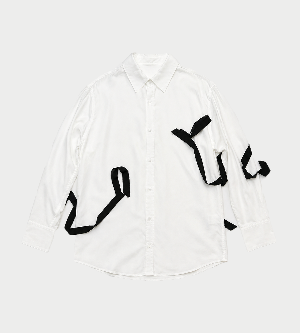 SULVAM - Sleeve Ribbon Shirt White