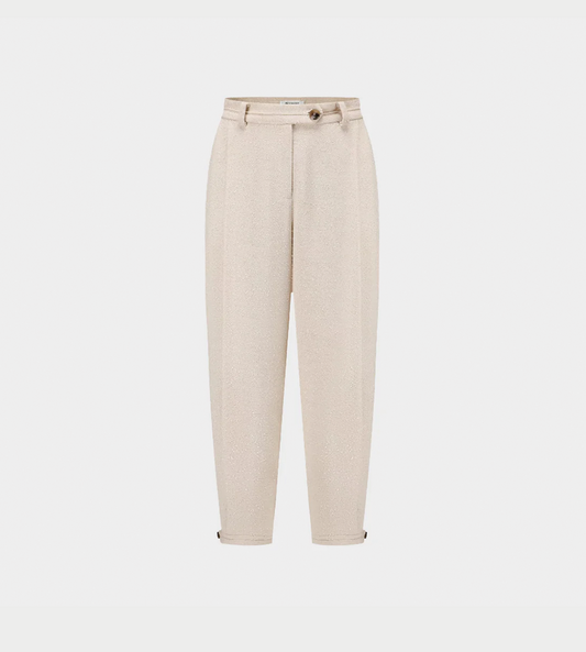 INTO THE EAST - Textured Wool Fringed Straight-leg Pants Ivory