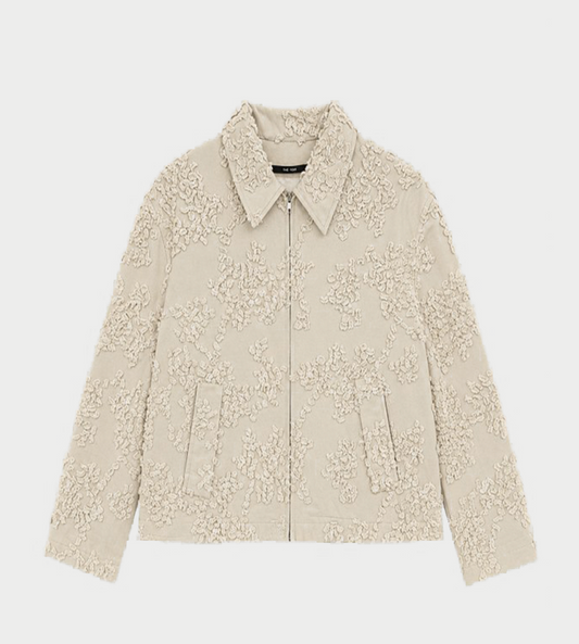 SONG FOR THE MUTE - Pleated Zip-up Jacket Sand