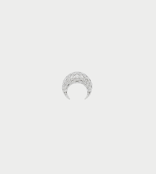 MARINE SERRE - Rhinestone Silver Moon Stud Silver