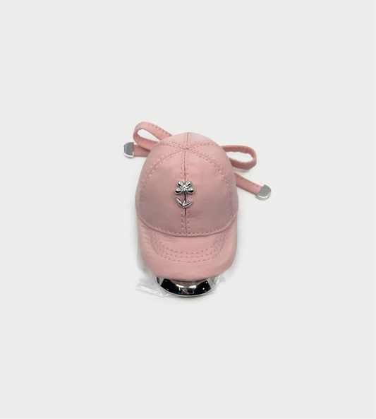 Fabric Hat Hair Clip Pink