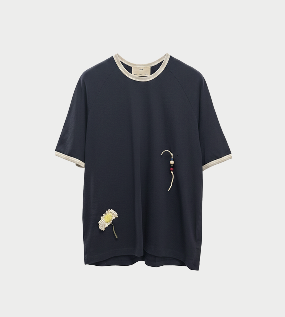 SONG FOR THE MUTE - Flower Raglan Tee Navy