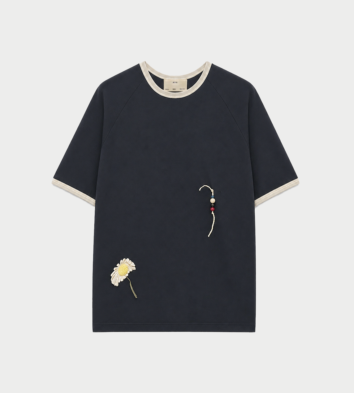 SONG FOR THE MUTE - Flower Raglan Tee Navy