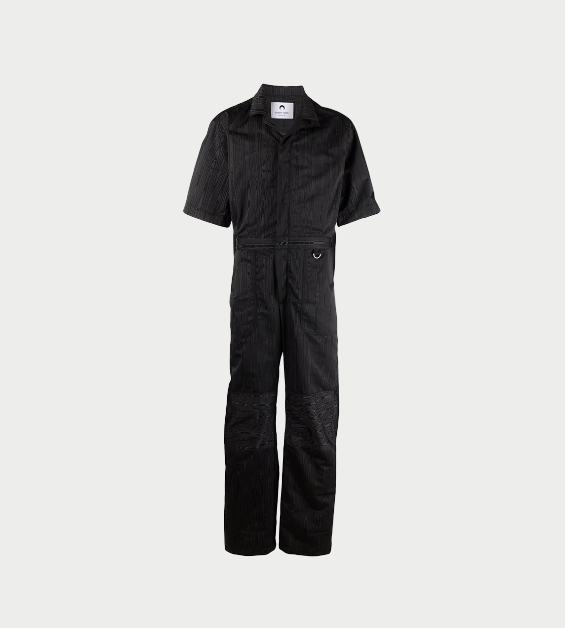 Marine Serre - Zipped Moire Jumpsuit Black