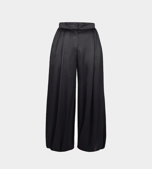 NINA RICCI - Pantalon Satin Pants Blk