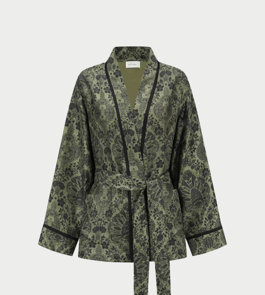 INTO THE EAST - Palmett Kimono Jacket Green