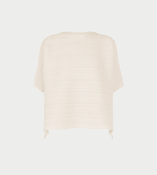 PLEATS PLEASE ISSEY MIYAKE - Paper Bounce Knit Top White