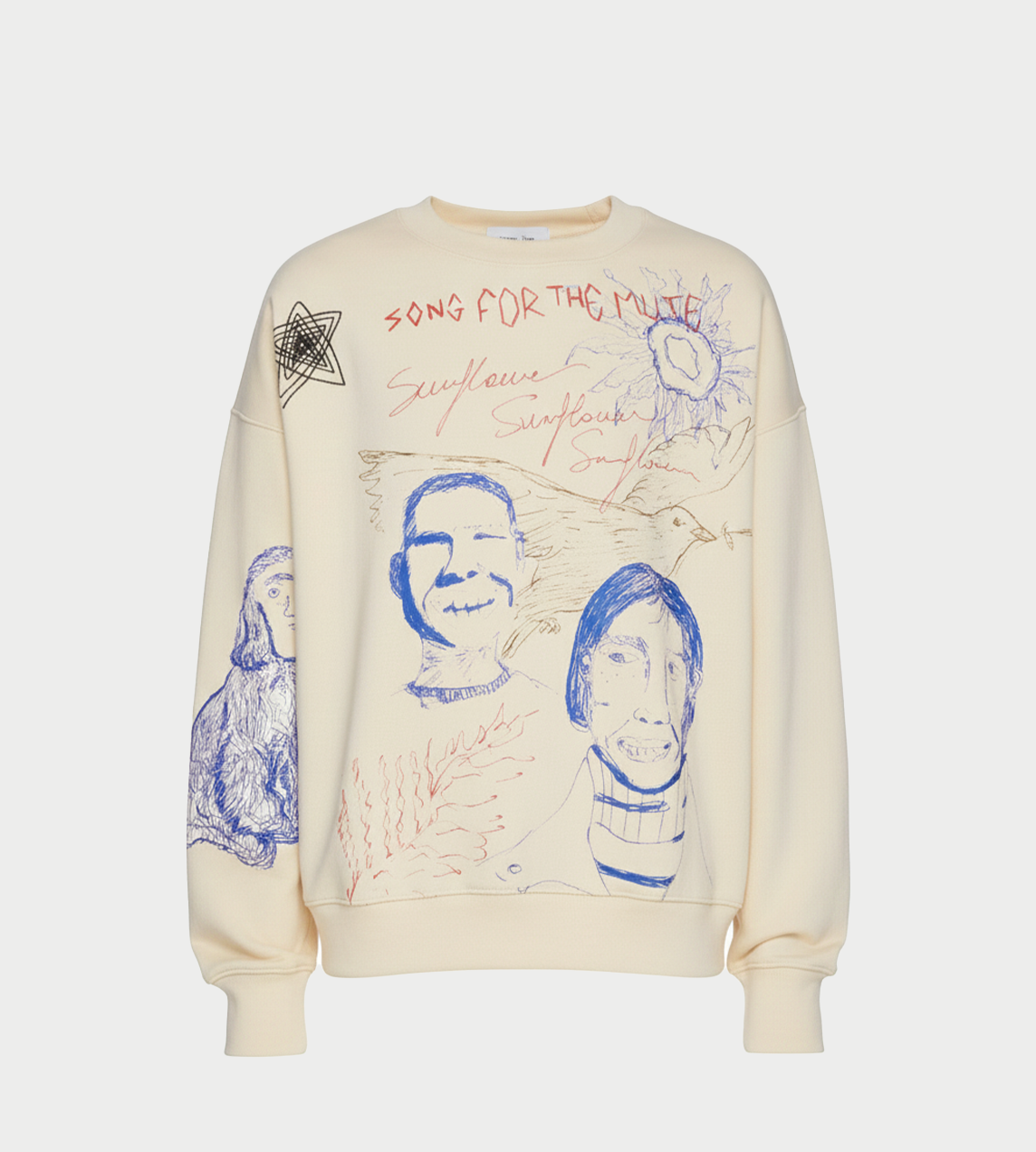 SONG FOR THE MUTE - Sketchbook Relaxed Pullover Ivory