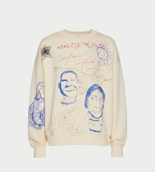 SONG FOR THE MUTE - Sketchbook Relaxed Pullover Ivory