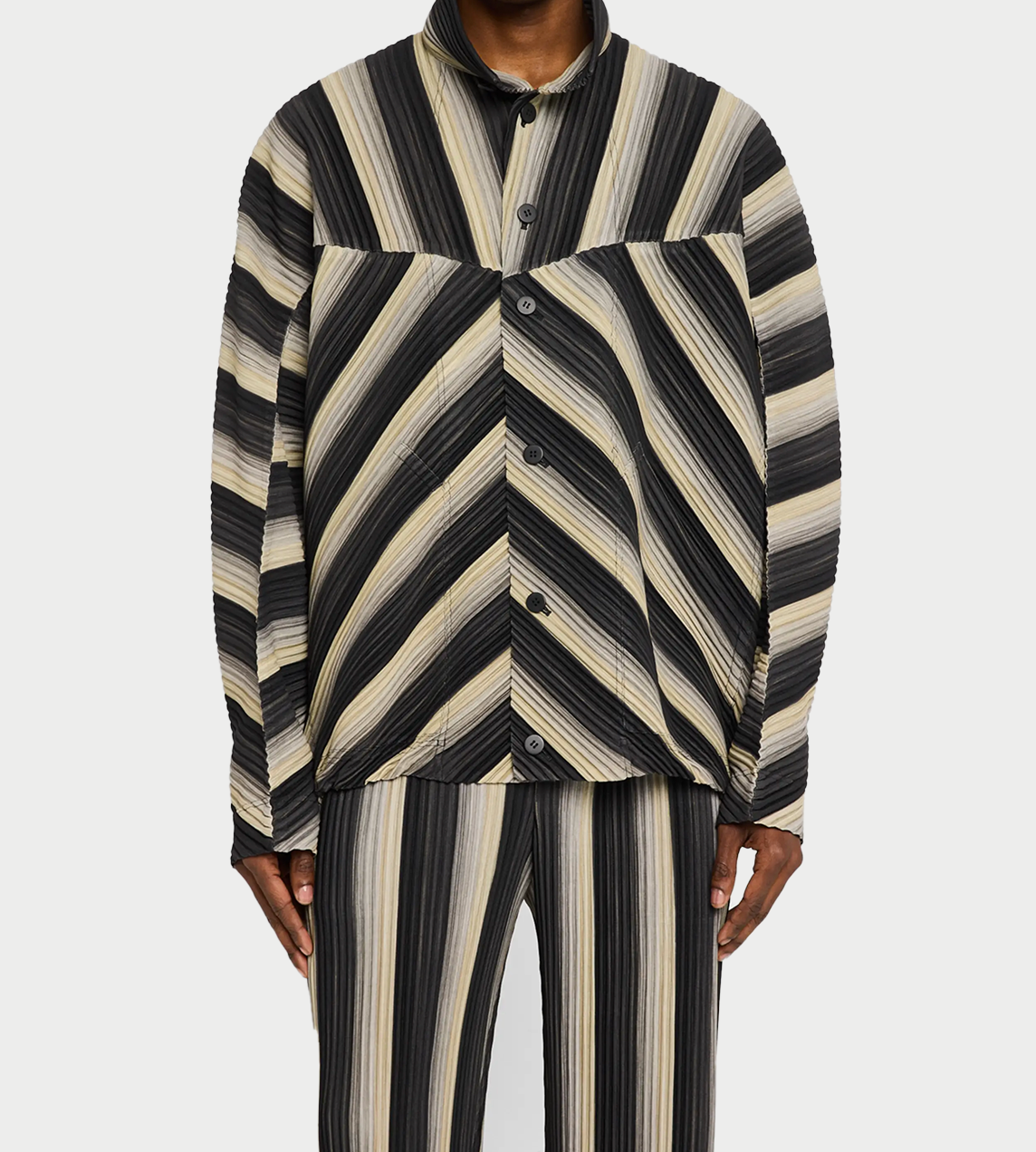 HOMME PLISSE ISSEY MIYAKE - Pleated RB stripes Jacket