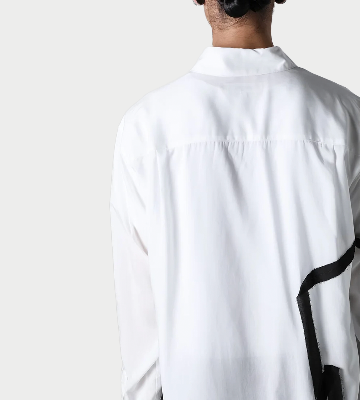 Sleeve Ribbon Shirt White