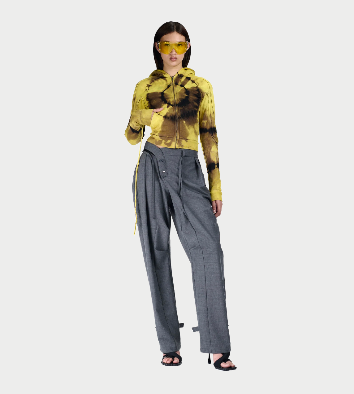 OTTOLINGER - Strapped Baggy Suit Pants Grey
