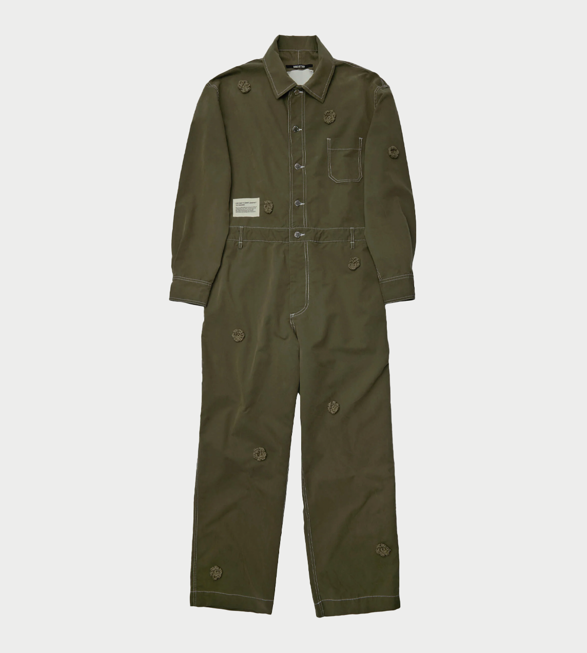 SFTM x Birkenstock Gardener Crochet Flower Jumpsuit Green