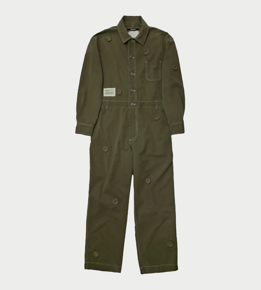 SFTM x Birkenstock Gardener Crochet Flower Jumpsuit Green
