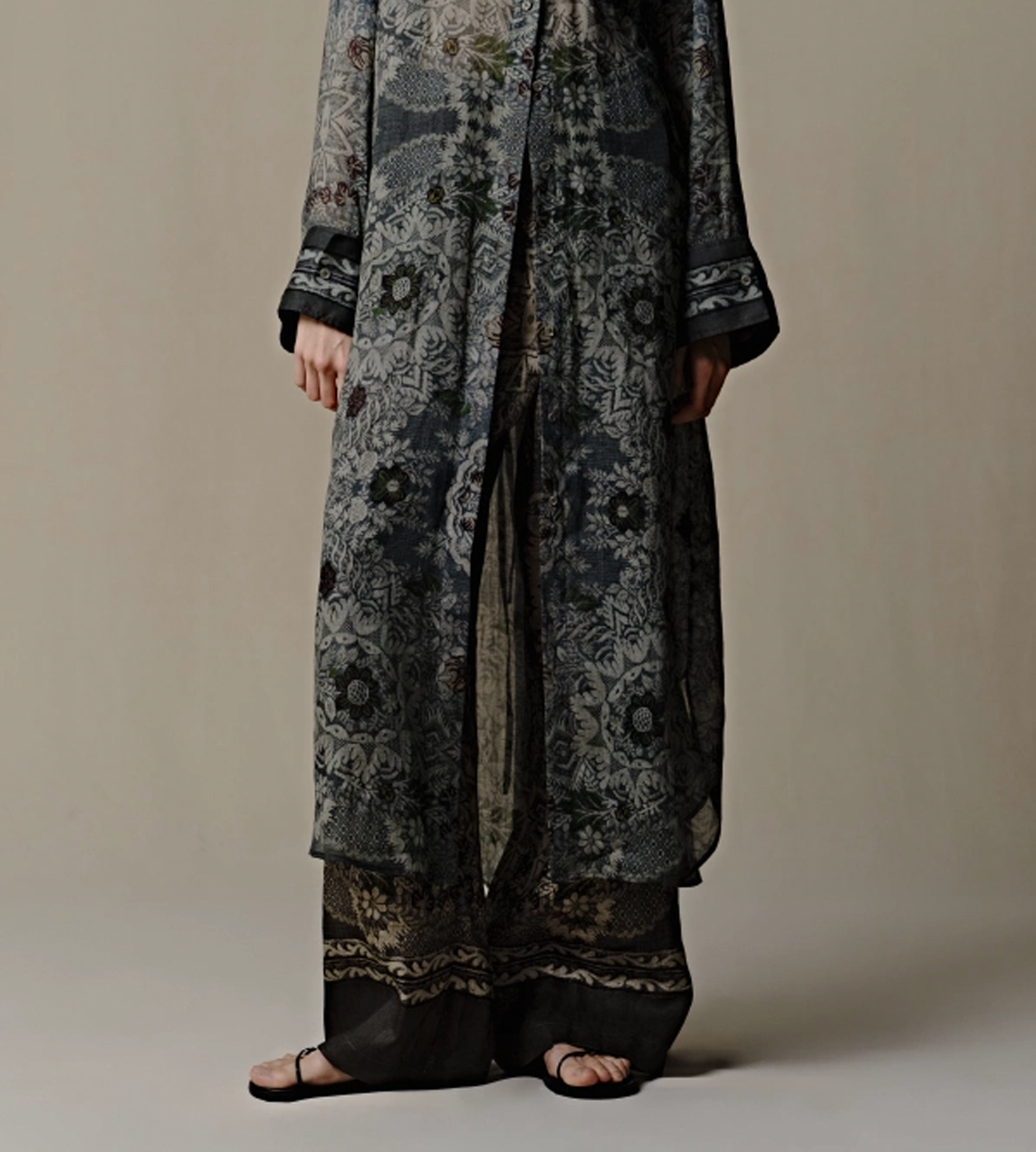 INTO THE EAST - Ramie Relaxed Pants Deep Jade