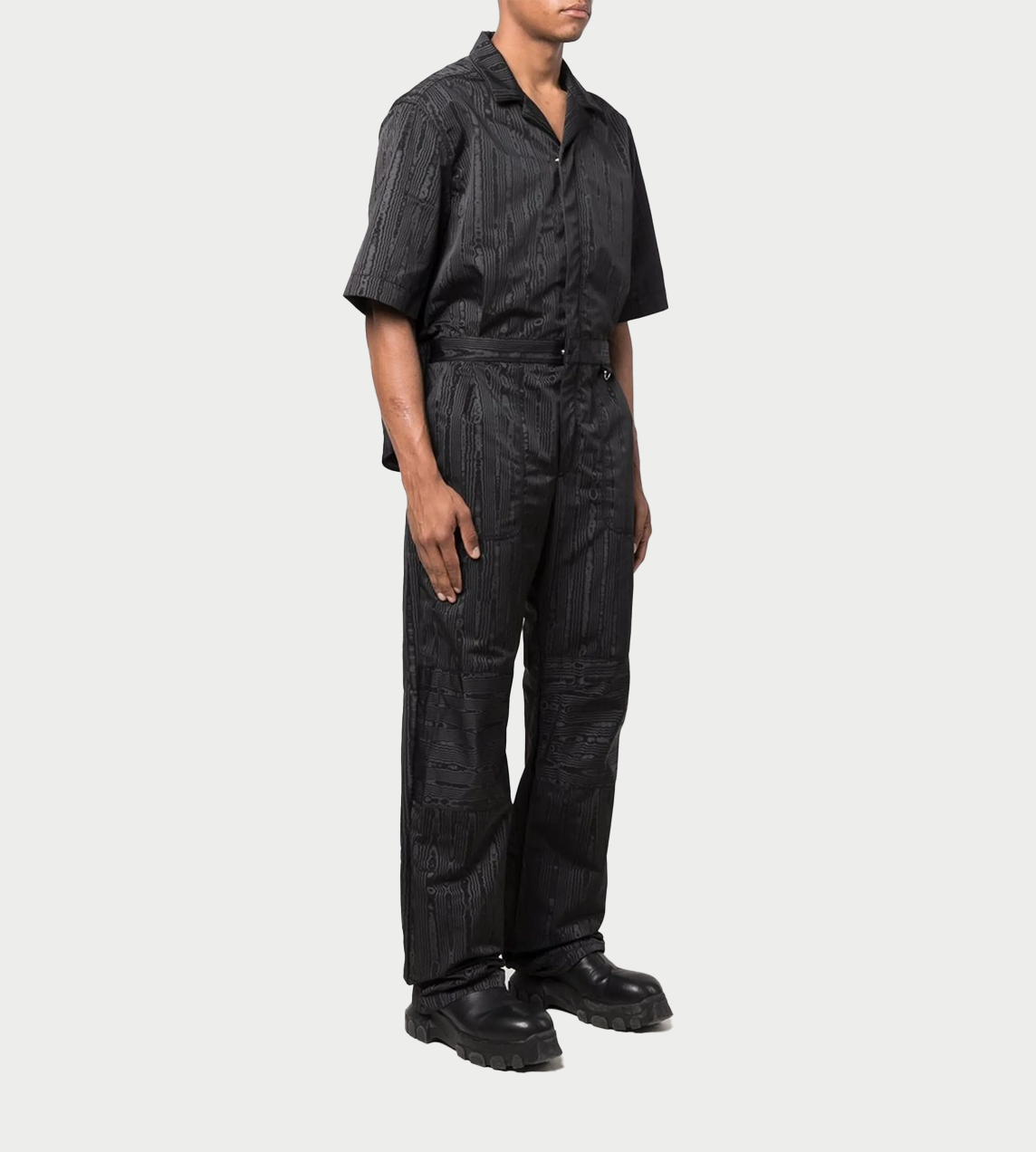 Marine Serre - Zipped Moire Jumpsuit Black
