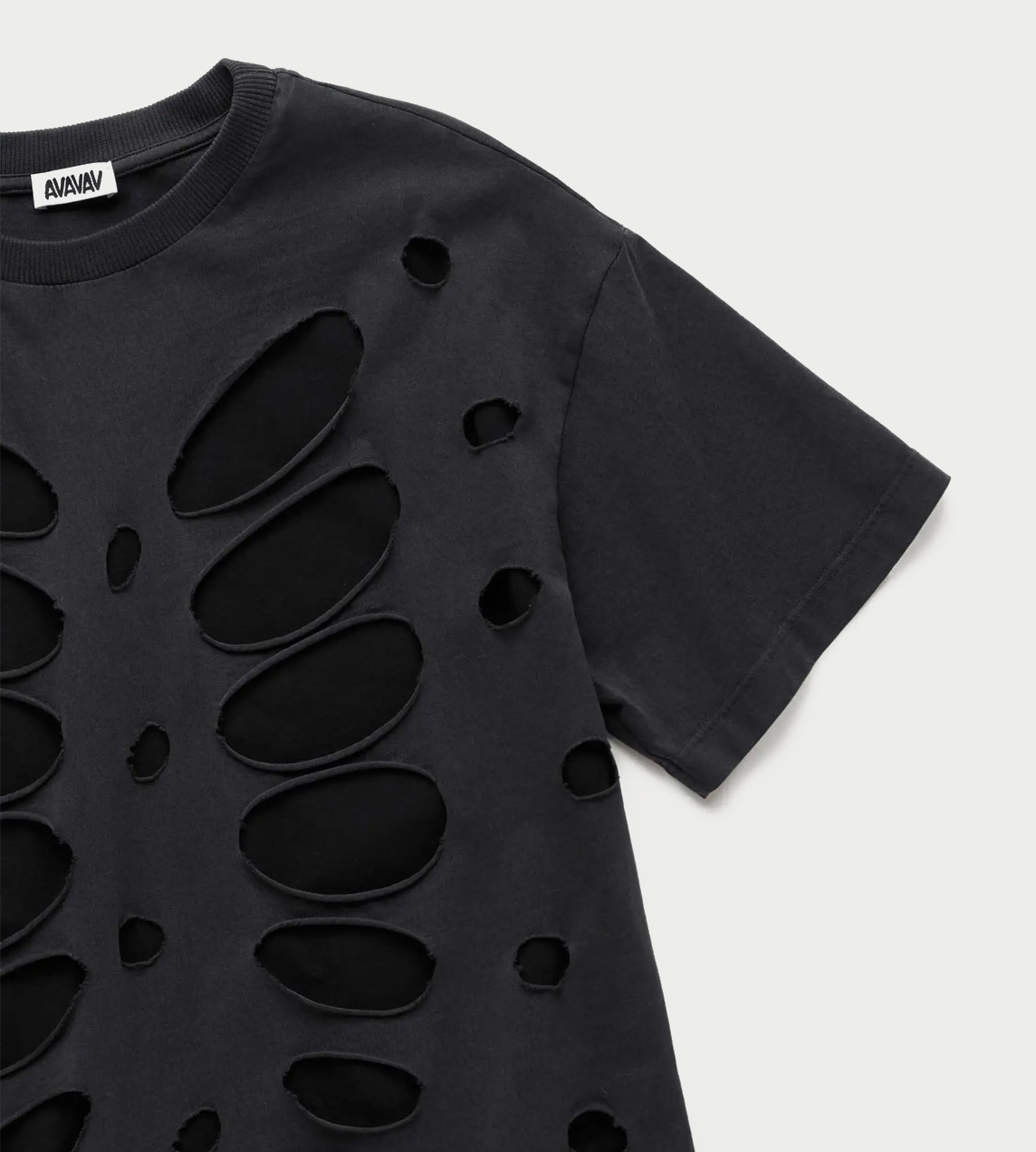 AVAVAV - Theo Semi-distressed Double Layer T-shirt Blk