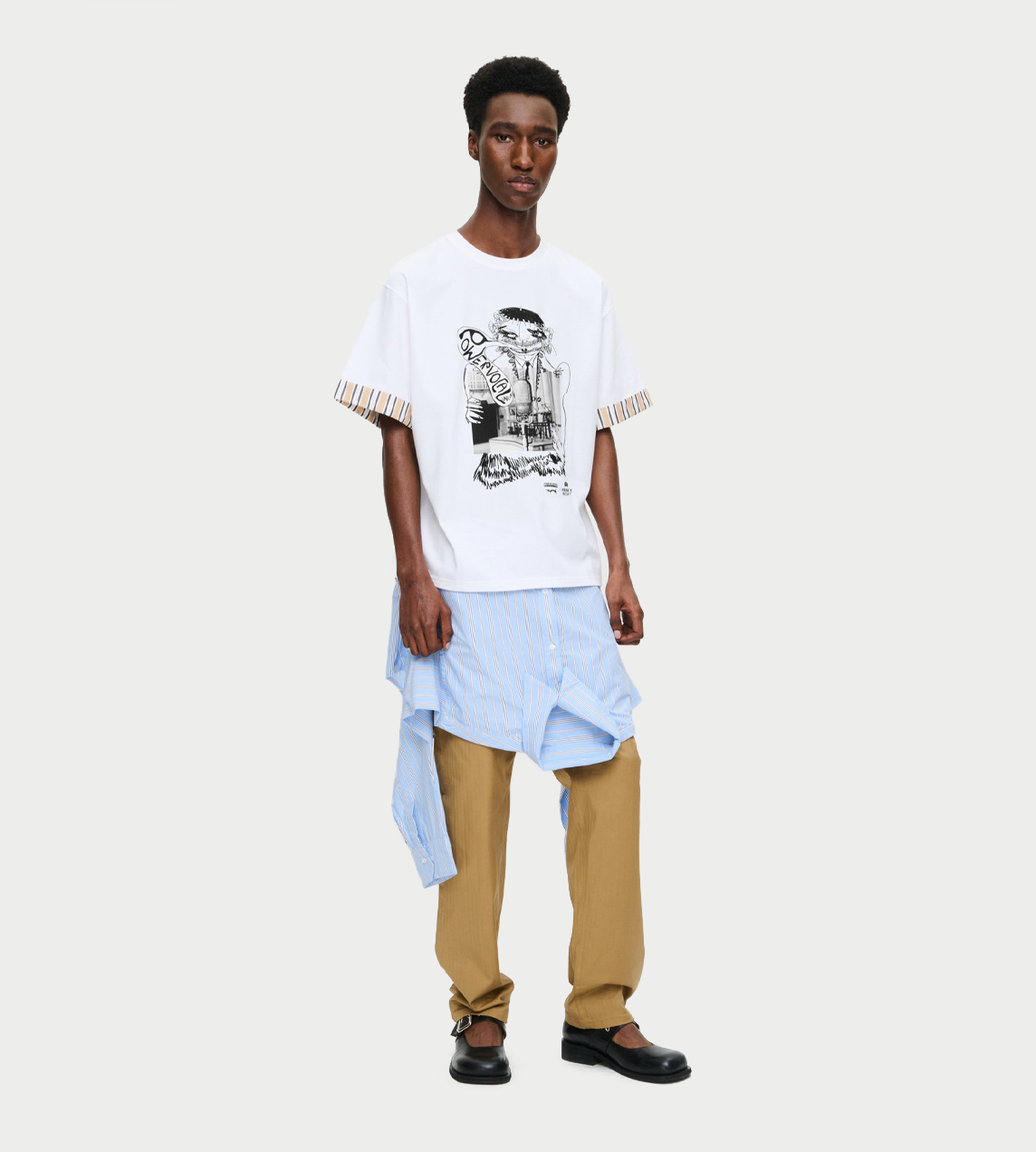 Abbey Road Turn Up Tee White