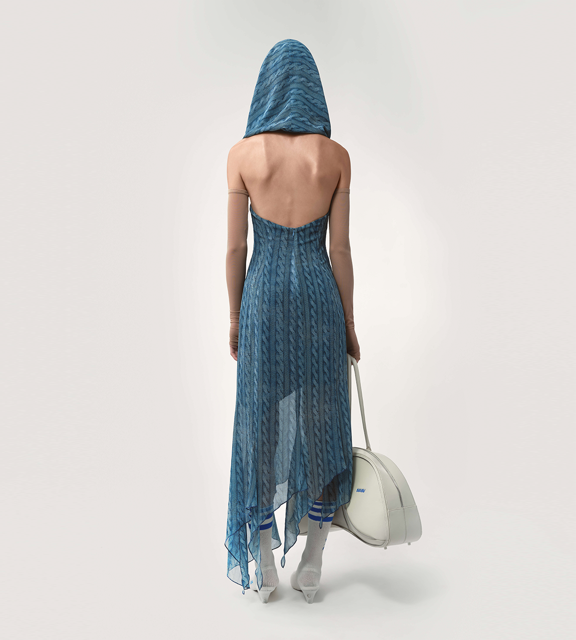 Disa Draped Dress Blue