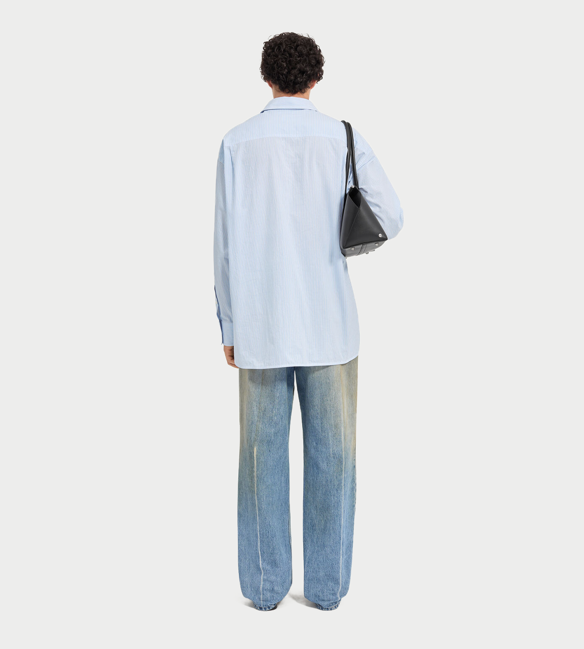 MM6 MAISON MARGIELA - Striped Poplin Shirt Blue