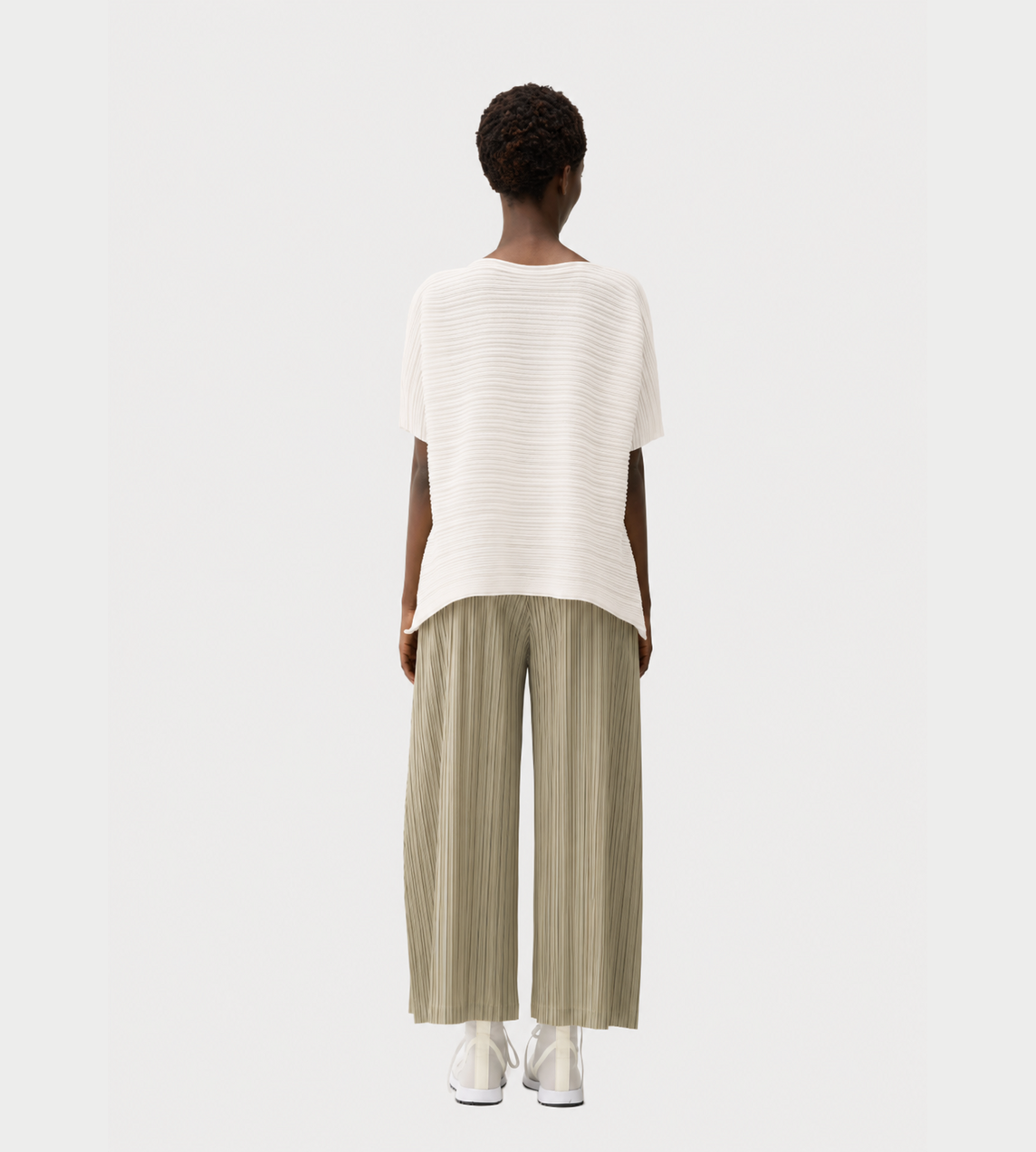 PLEATS PLEASE ISSEY MIYAKE - Paper Bounce Knit Top White