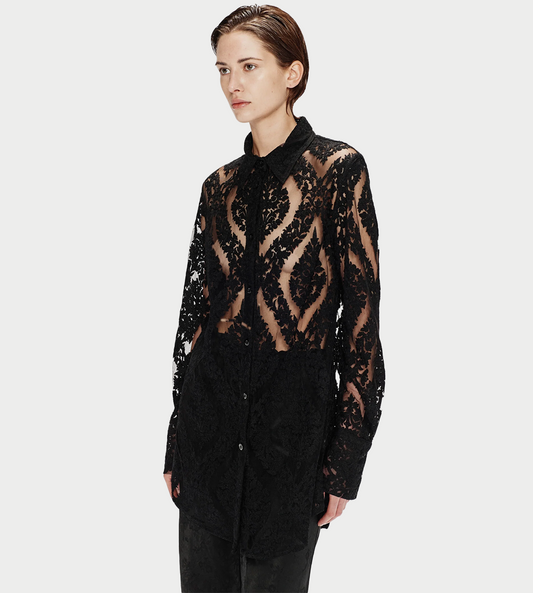 SONG FOR THE MUTE - Long L/S Shirt Blk