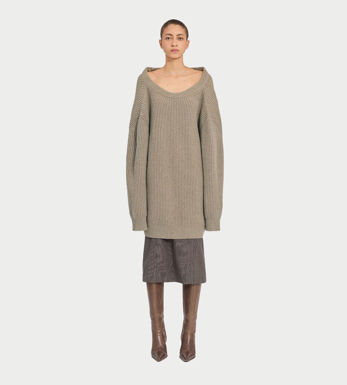 Wool-blended Sweater Beige