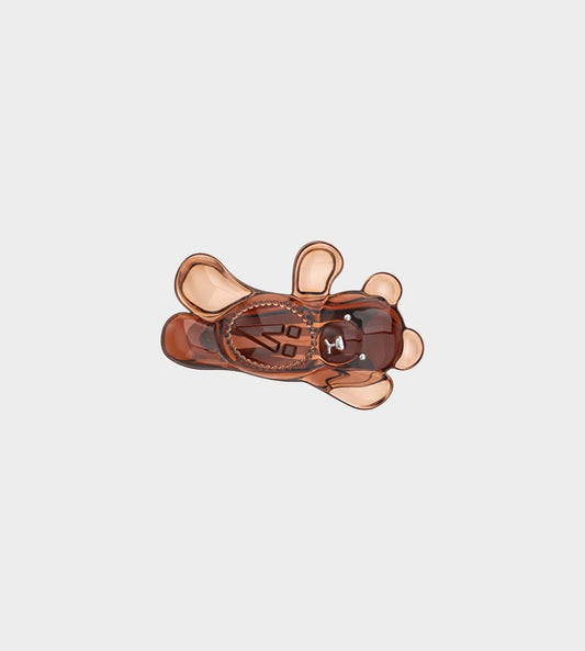YVMIN - Glasses Bear Hair Clip Brown