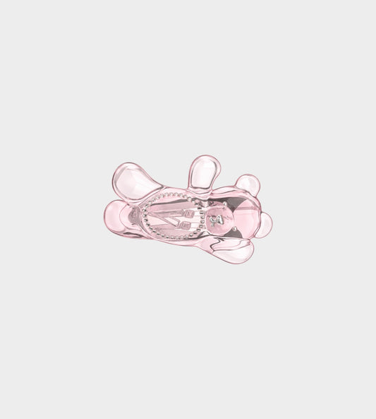YVMIN - Glasses Bear Hair Clip Pink