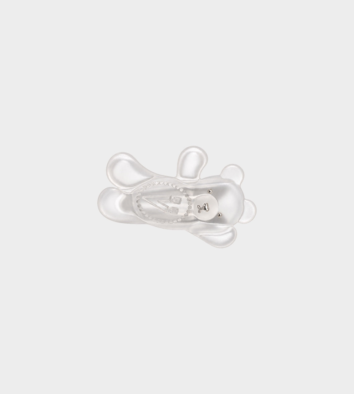 Glasses Bear Hair Clip Transparent