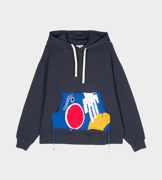 Charles Jeffrey LOVERBOY - Patch Ears Hoodie Navy