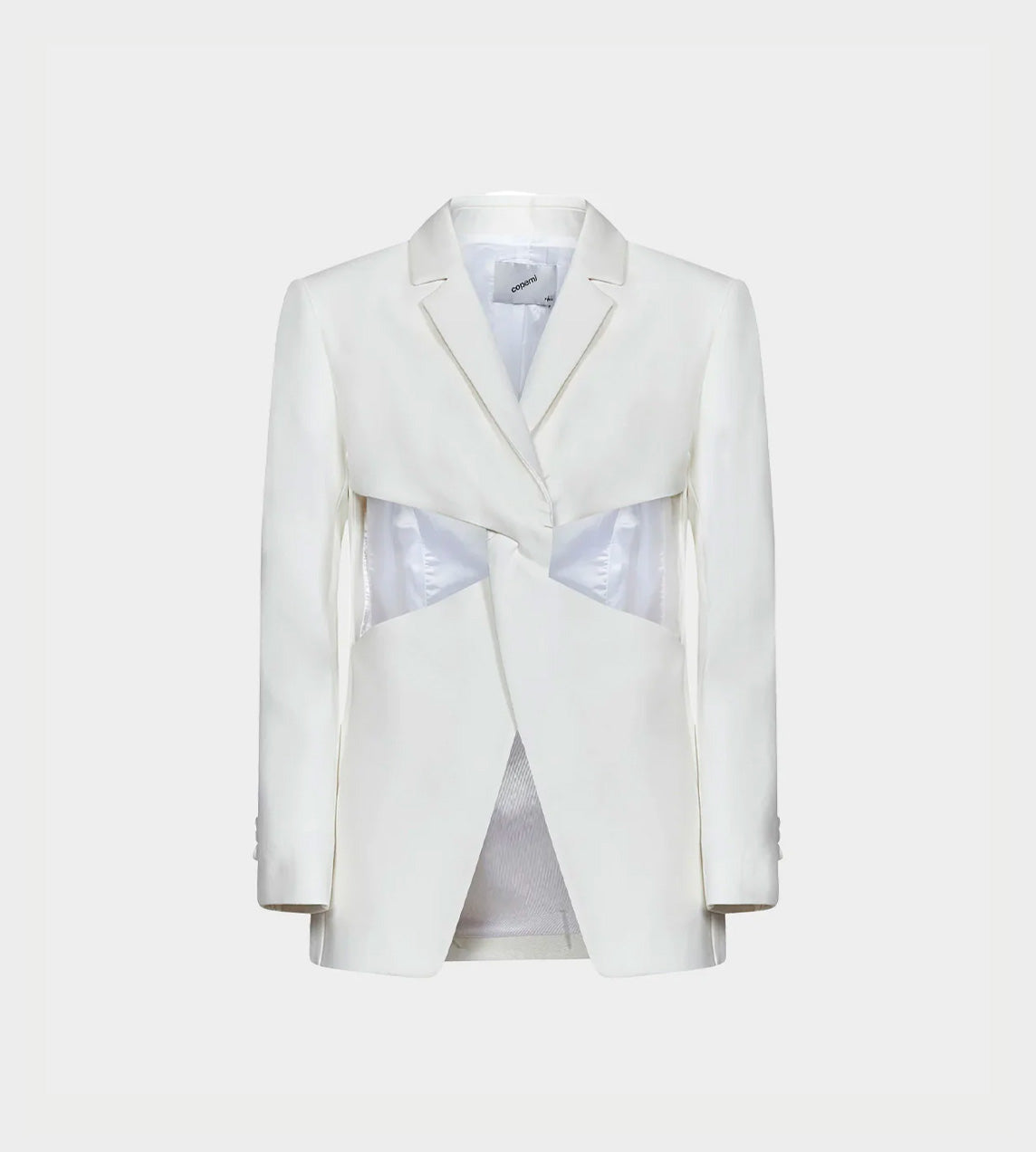 Coperni - Twisted Cut Out Tailored Jacket White