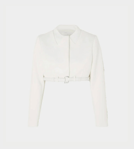 Coperni - Cropped Belted Jacket White