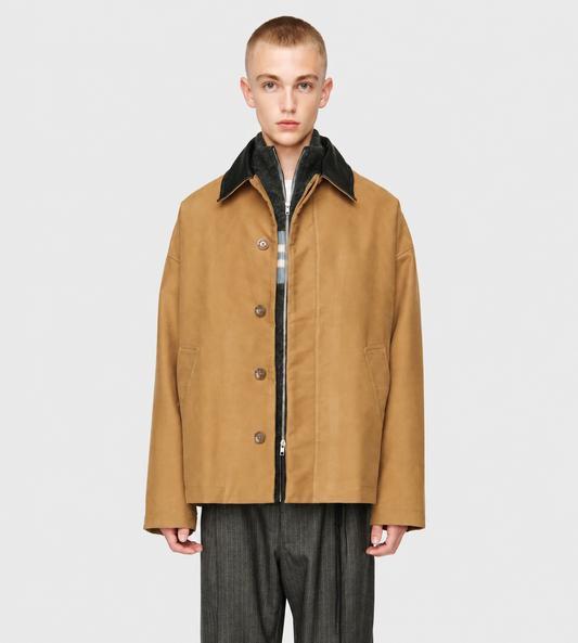 Song for the Mute - Button Up Coach Jacket Camel