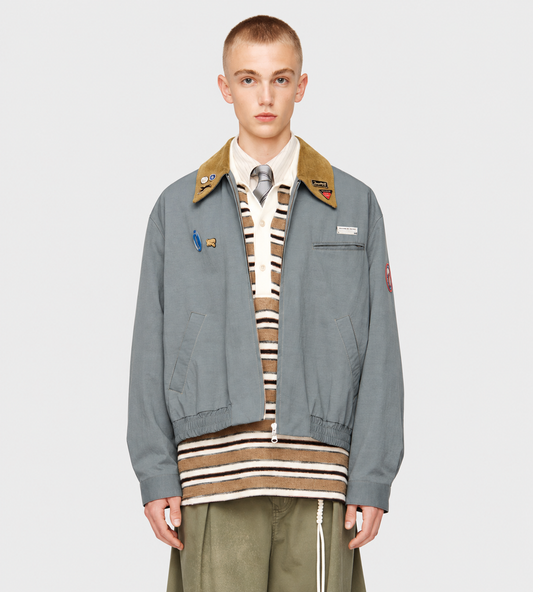 Song for the Mute - Elasticated Coach Jacket Blue
