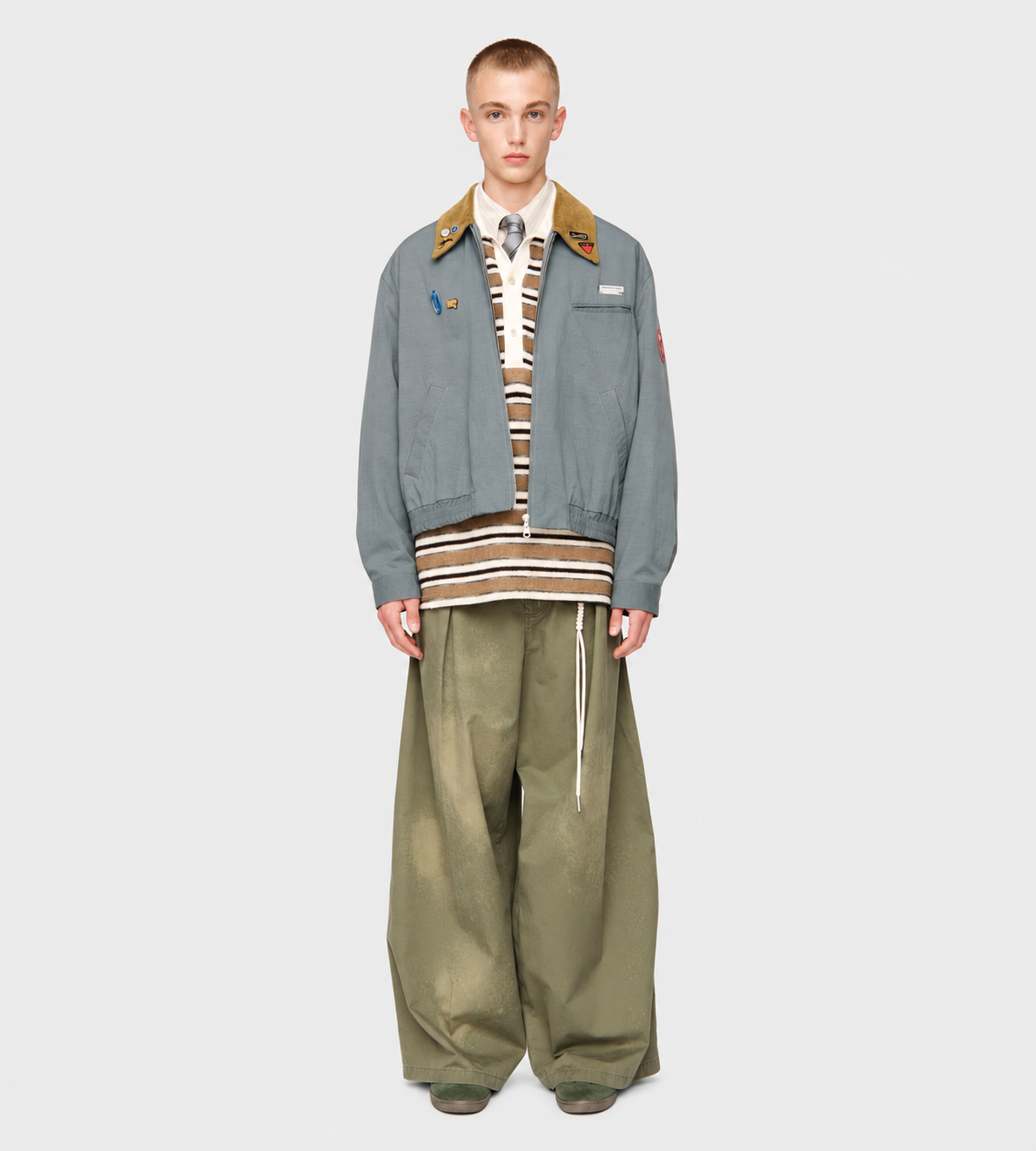 Elasticated Coach Jacket Blue