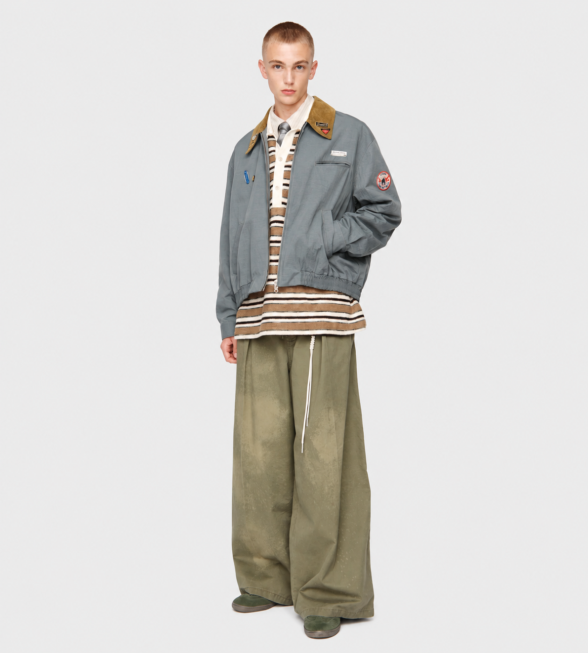Elasticated Coach Jacket Blue
