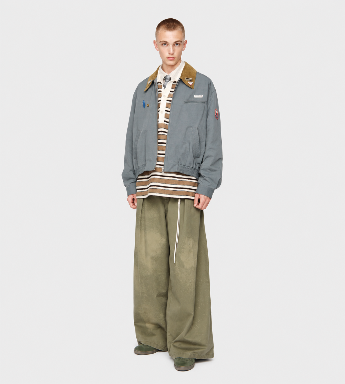 Elasticated Coach Jacket Blue